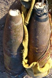 Example of Artillery shells being used as an IED
